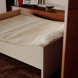 Curved Bed Frame Light Beige, RYE