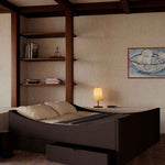 Curved Bed Frame Dark Brown, RYE