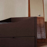 Curved Bed Frame Dark Brown, RYE
