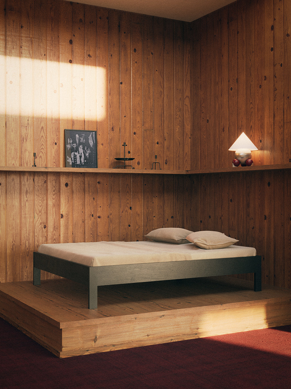 Ejer Bed Frame Black Stained, RYE