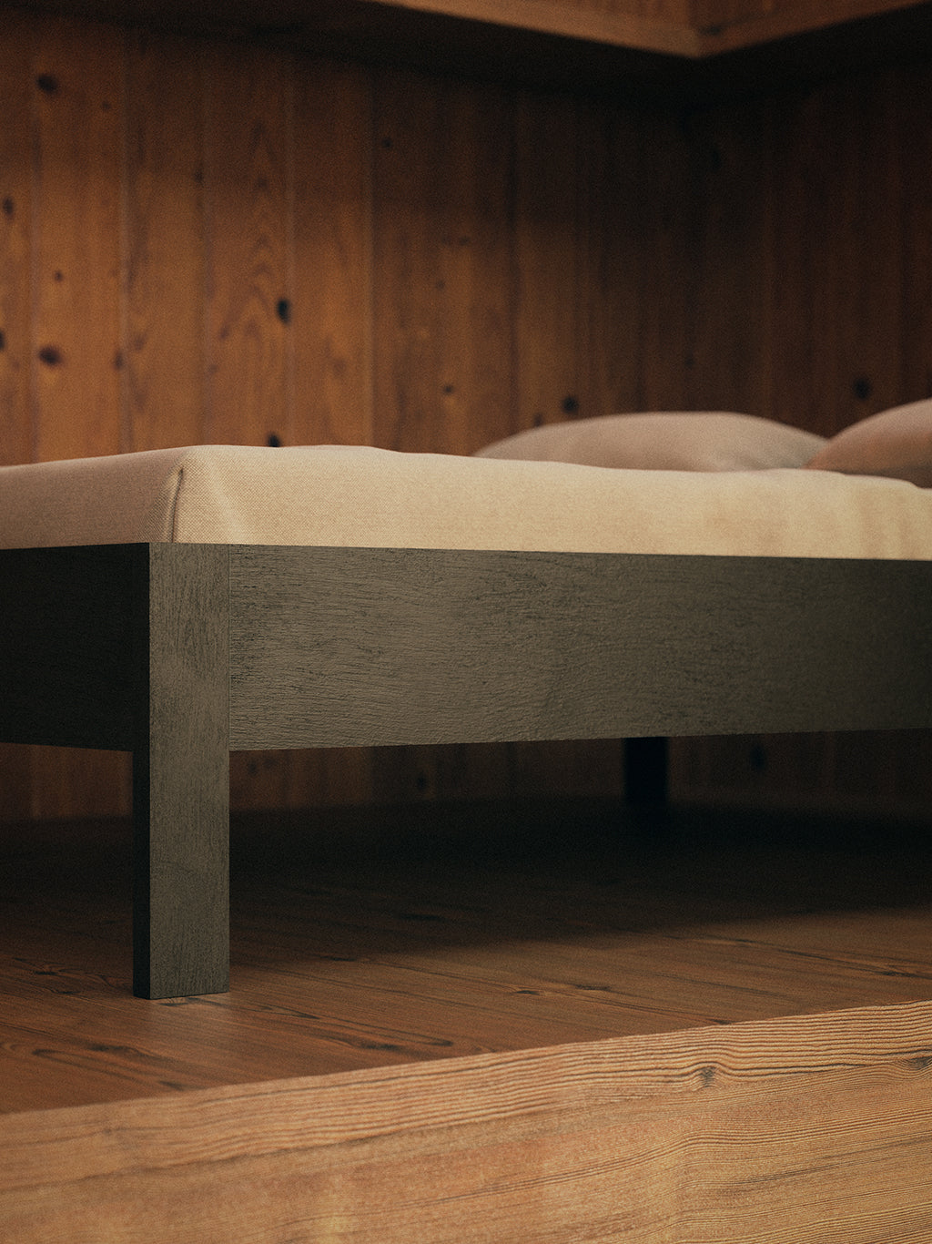 Ejer Bed Frame Black Stained, RYE