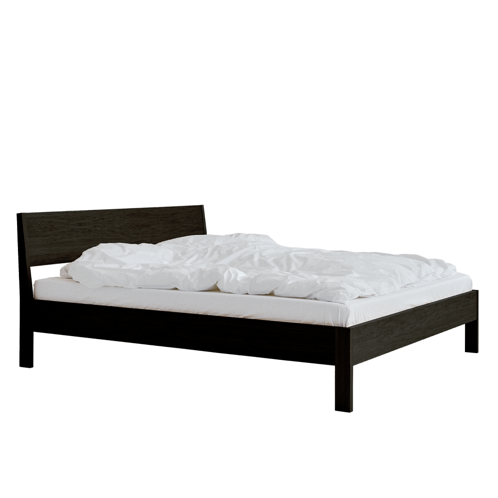 Ejer Bed Frame Black Stained Oak, RYE