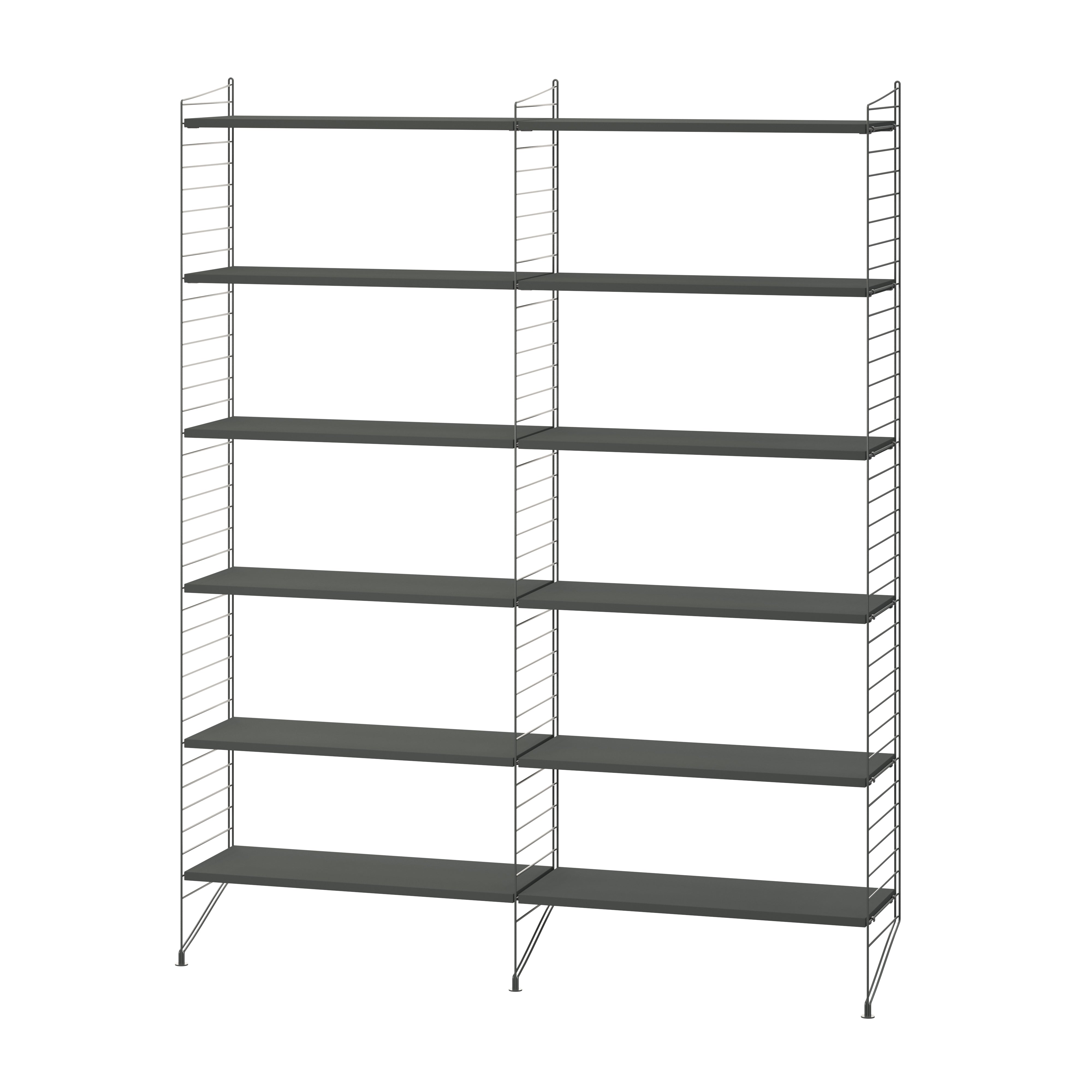 Shelving Unit Dark Grey, String Furniture