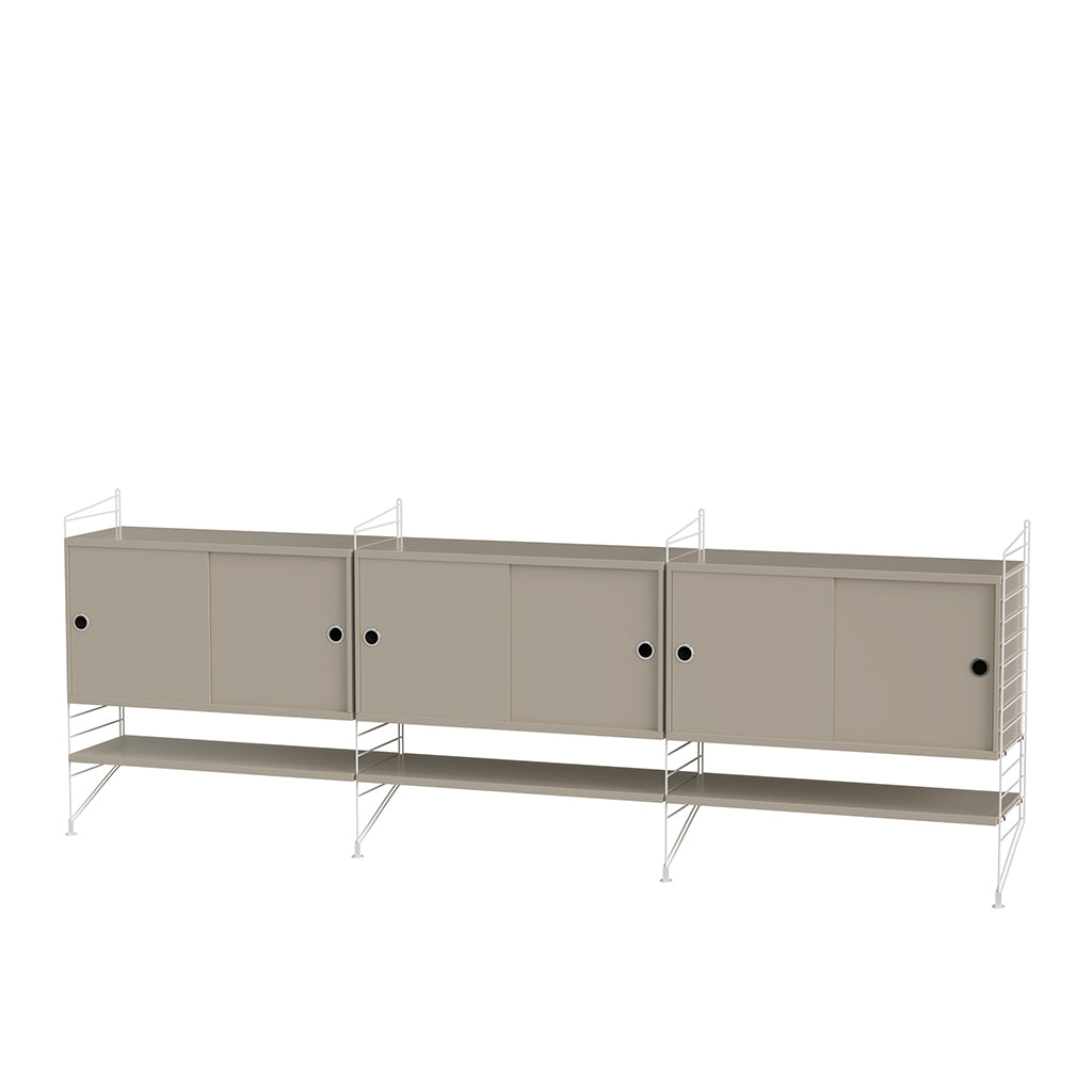Sideboard With Cabinets Beige, String Furniture