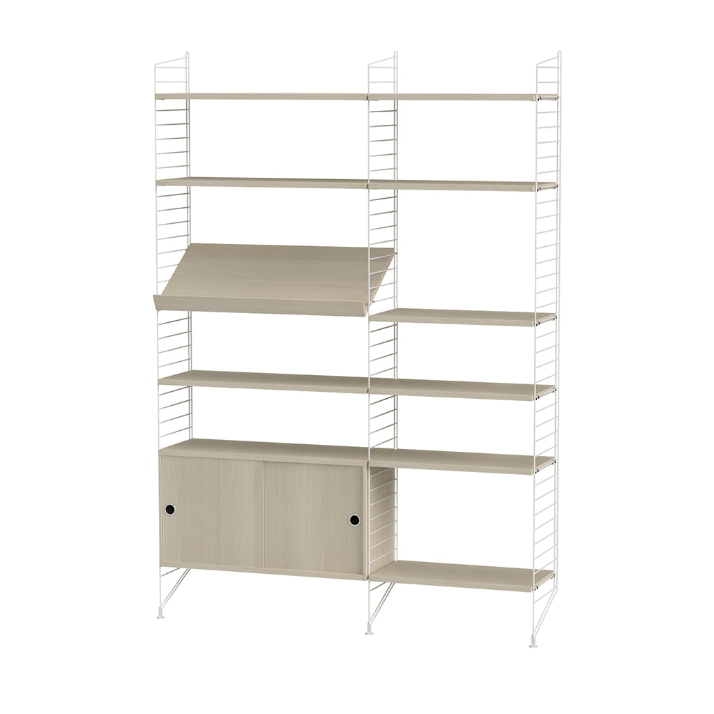 Display Unit With Cabinet Ash, String Furniture