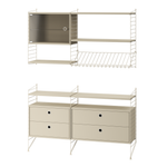 Two Section Unit Beige, String Furniture