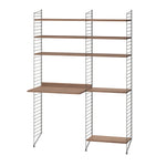 Work Unit With Shelves Walnut, String Furniture
