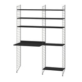 Work Unit With Shelves Black Ash, String