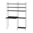 Work Unit With Shelves Black Ash, String