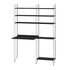 Work Unit With Shelves Black Ash, String