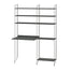 Work Unit With Shelves Dark Grey, String Furniture