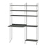 Work Unit With Shelves Dark Grey, String Furniture