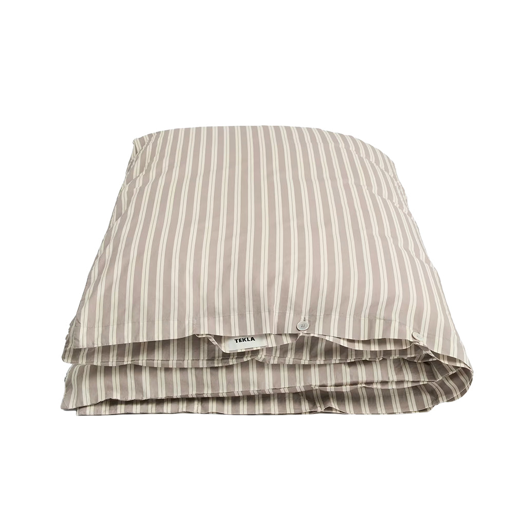 Percale Duvet Cover Clay Stripes,Tekla