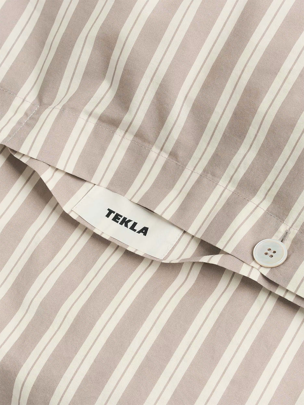 Percale Duvet Cover Clay Stripes,Tekla