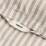 Percale Duvet Cover Clay Stripes,Tekla
