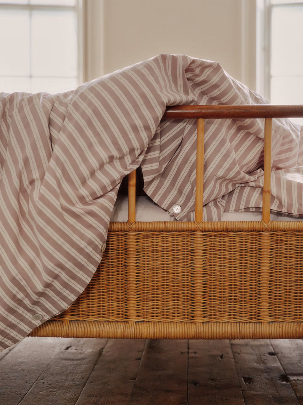 Percale Duvet Cover Clay Stripes,Tekla