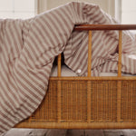 Percale Duvet Cover Clay Stripes,Tekla