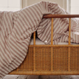 Percale Duvet Cover Clay Stripes,Tekla