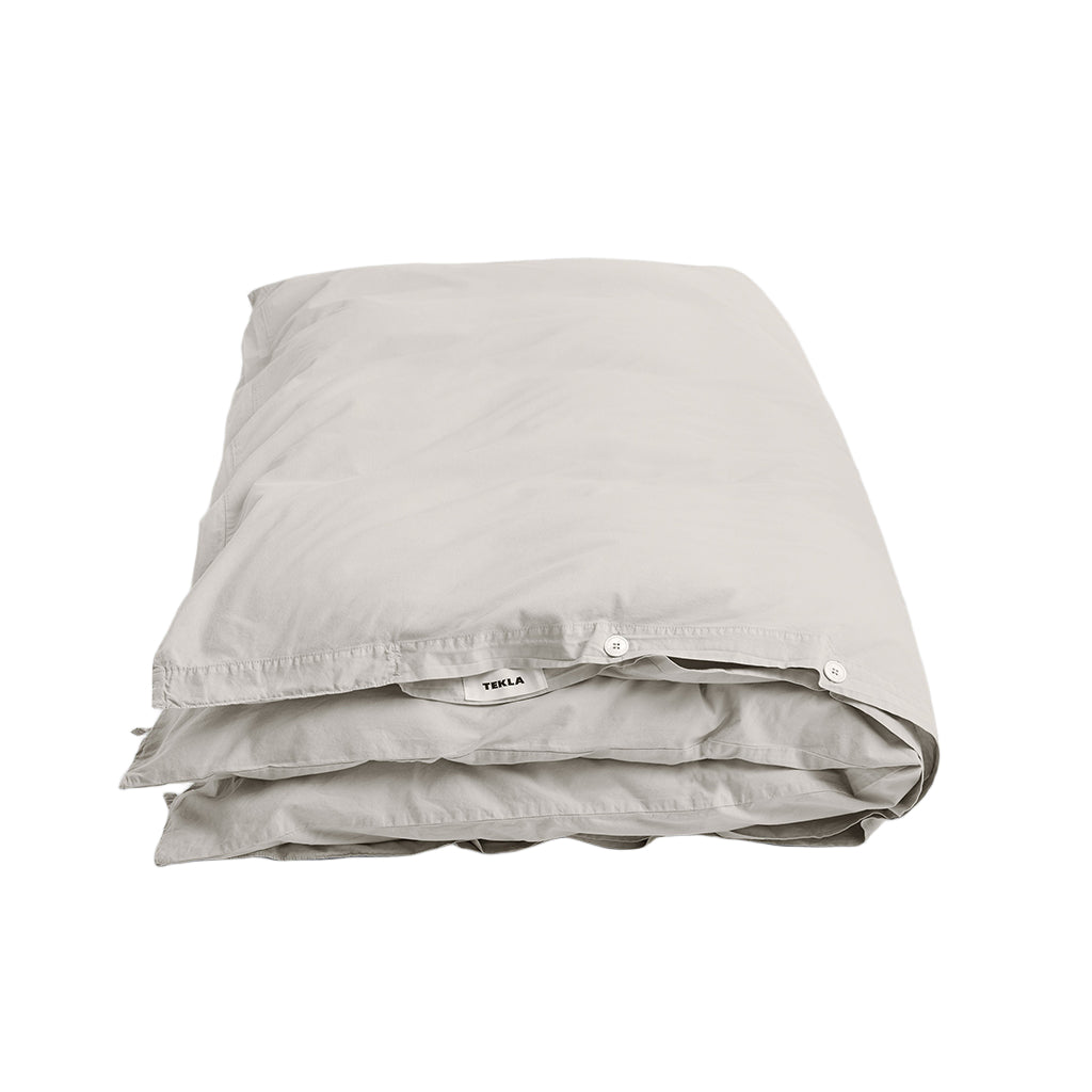 Percale Duvet Cover Soft Grey, Tekla