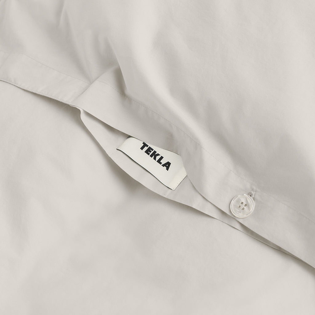 Percale Duvet Cover Soft Grey, Tekla