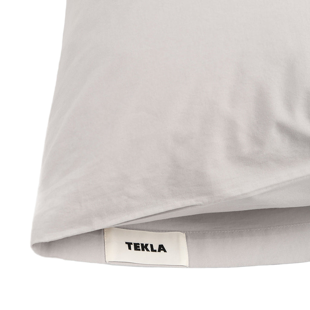 Percale Pillow Case Soft Grey, Tekla
