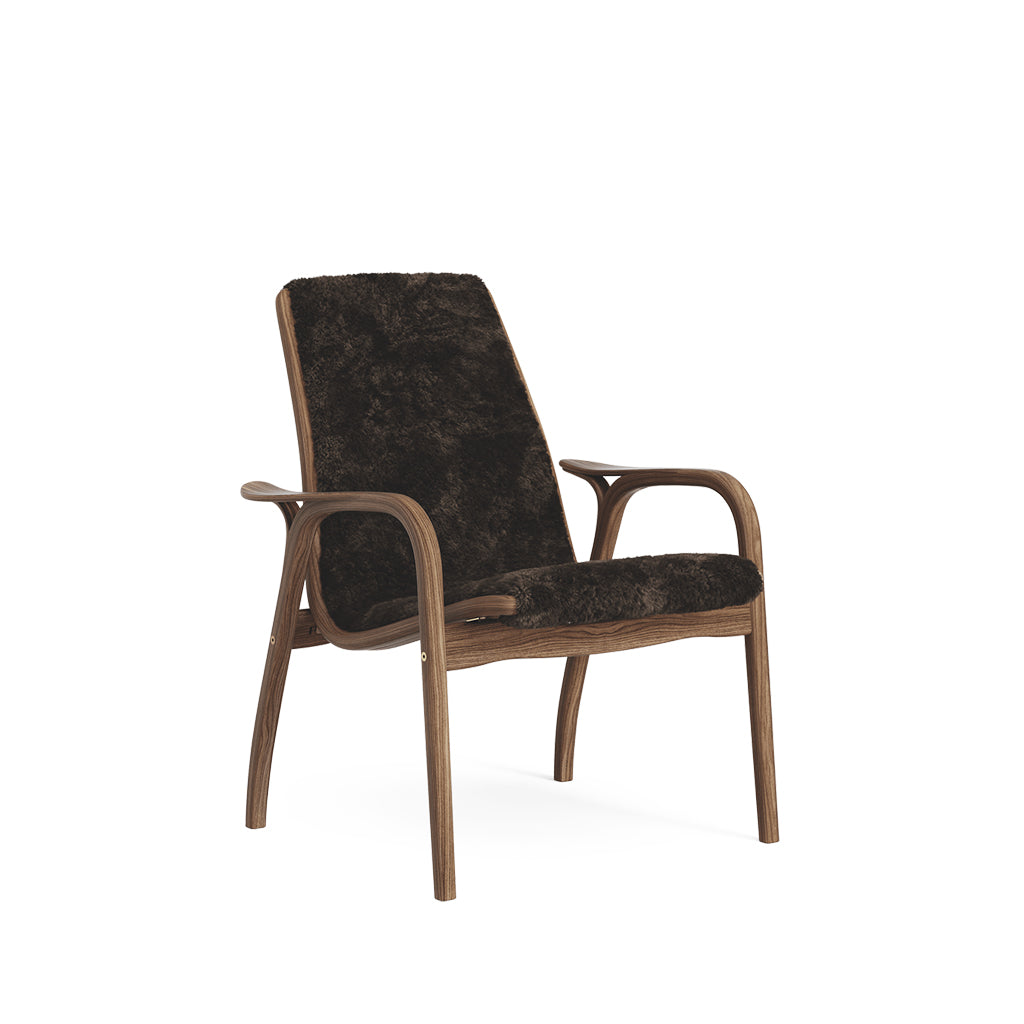 Laminett Easy Chair Oiled Walnut Espresso Sheepskin, Swedese