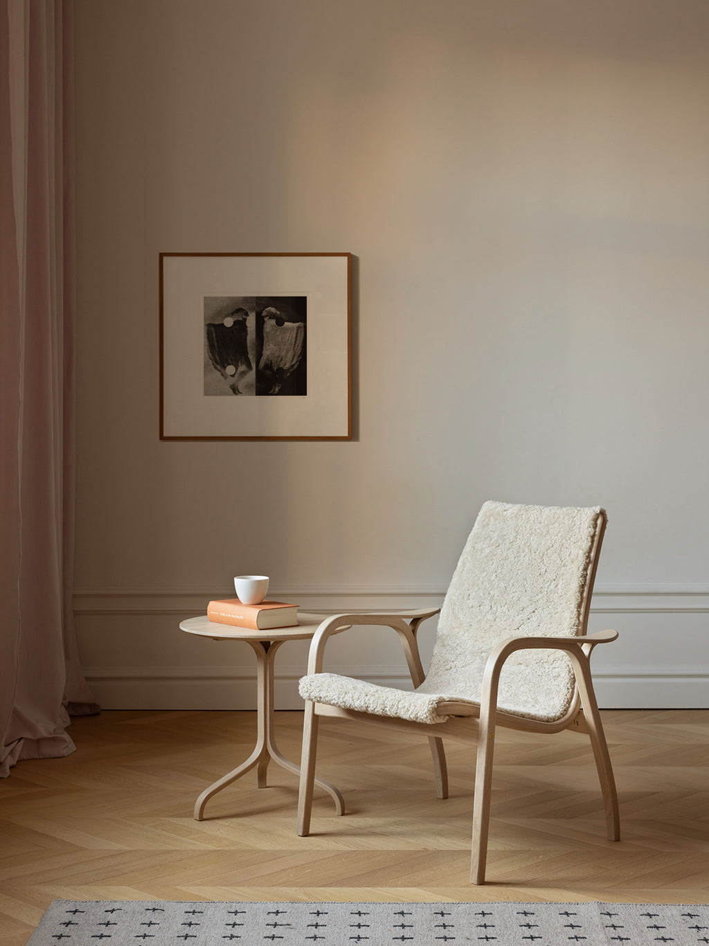 Laminett Easy Chair White Oak Moonlight, Swedese