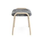 Lamino Stool Lacquered Beech Grey Sheepskin, Swedese