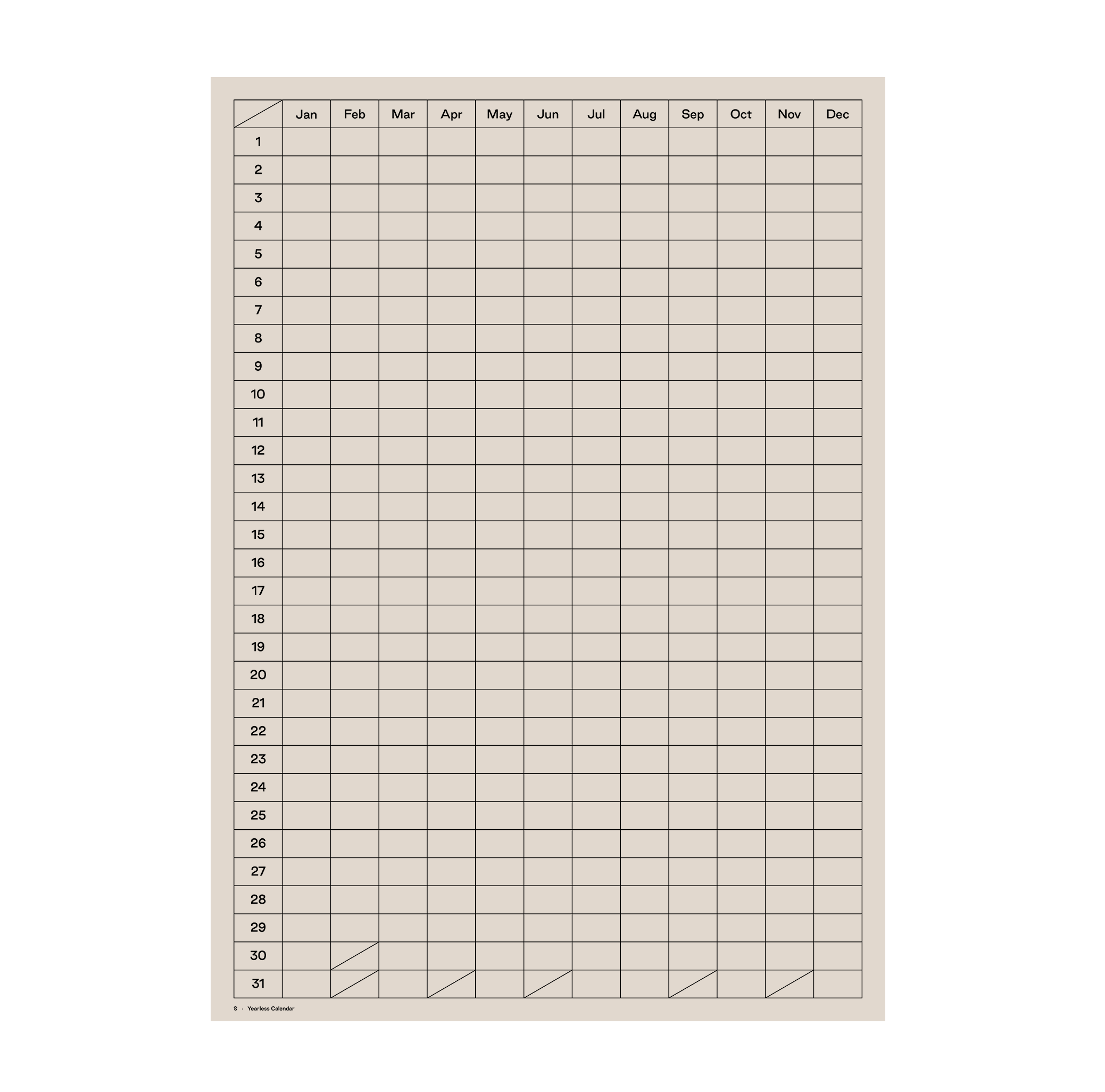 Yearless Calendar, Sofie Bernhagen