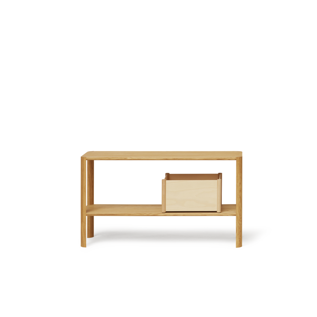 Leaf Shelf Single Low Oak, Form & Refine