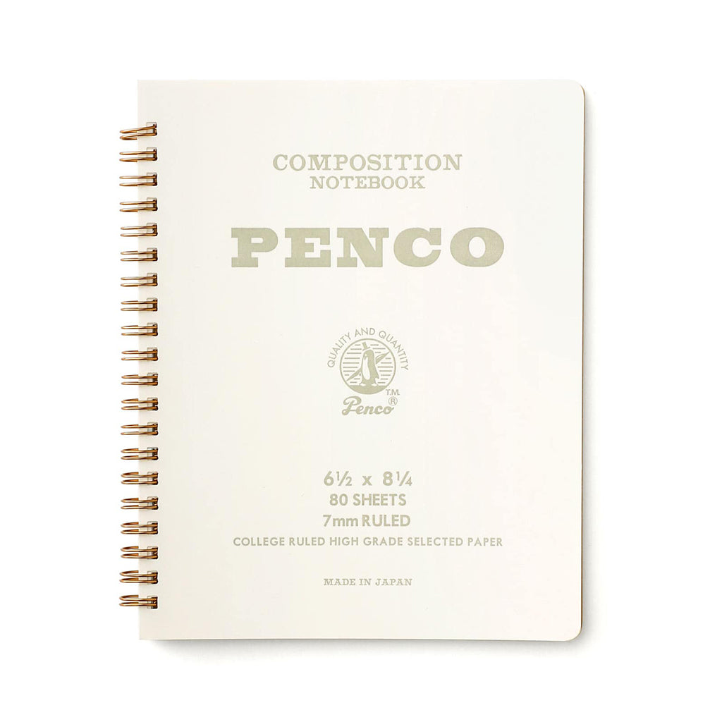 Coil Notebook White Large Penco