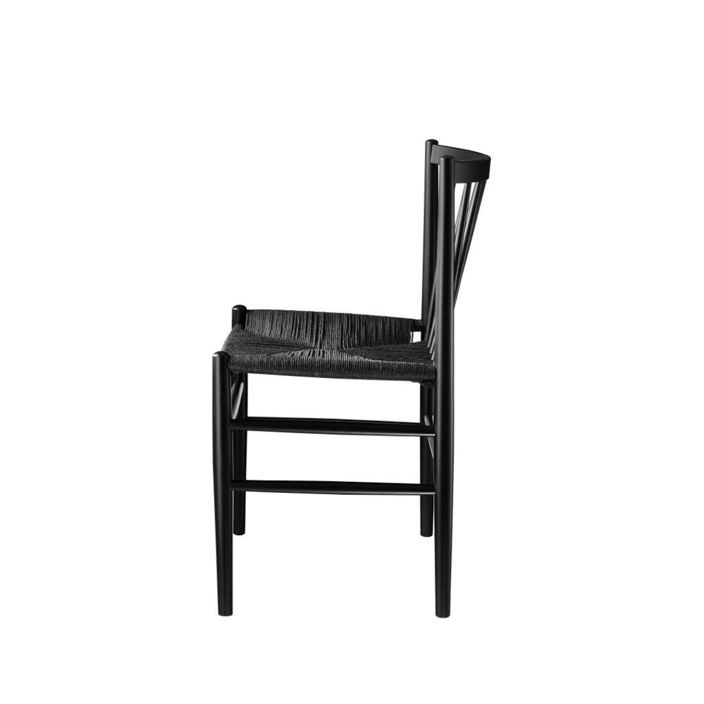 J80 Dining Chair Full Black, FDB Møbler
