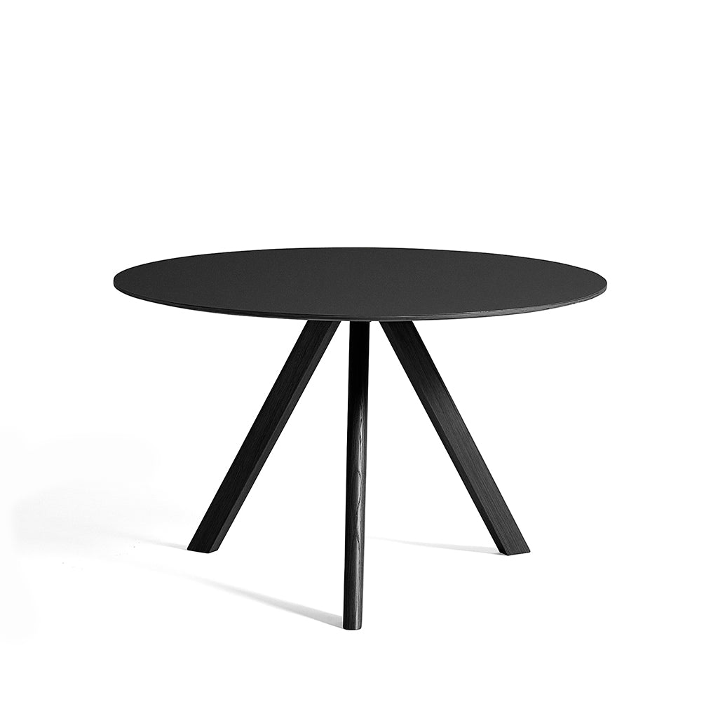 CPH20 Black Lacquered Oak Black Linoleum, HAY