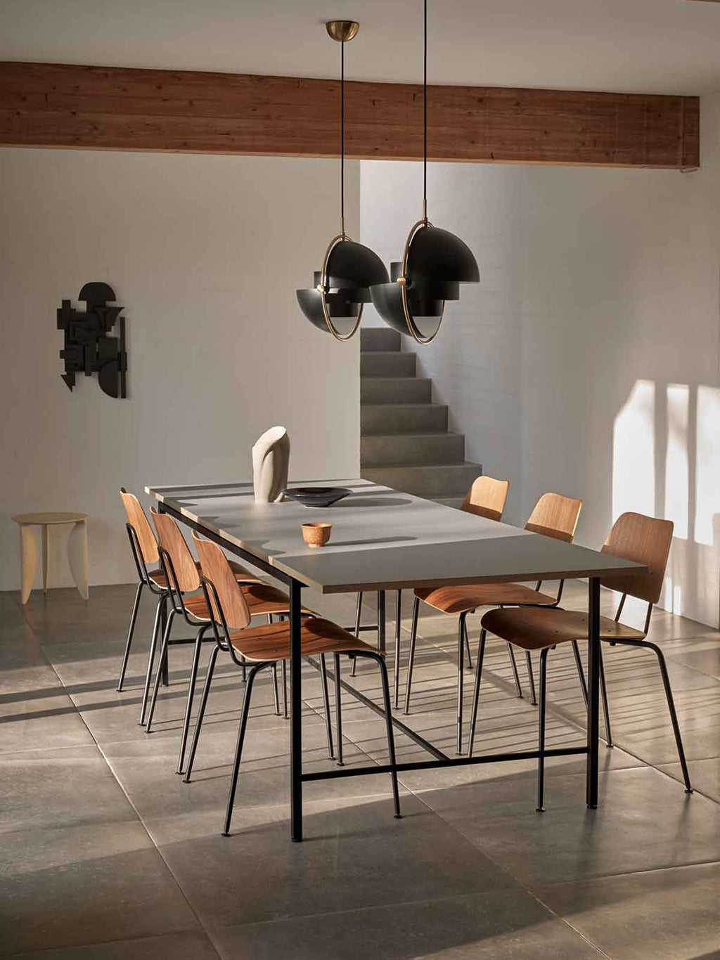 67 Dining Table Off White Linoleum, Labofa