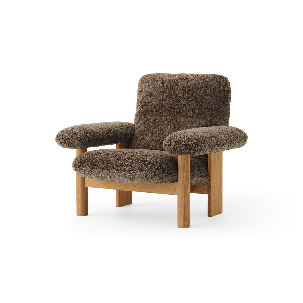 Brasilia Lounge Chair Oak Sheepskin Root, Menu