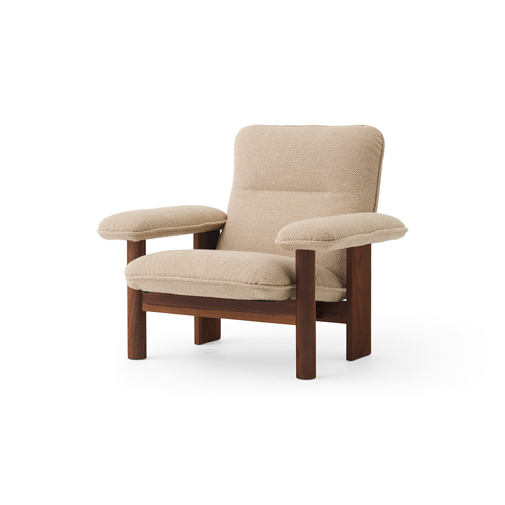 Brasilia Lounge Chair Walnut Bouclé 02, Menu