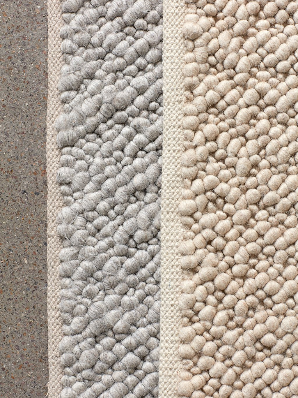 Gravel Rug Ivory, Menu