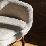 Harbour Lounge Chair Walnut Bouclé 02, Menu