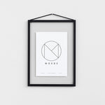 Black Aluminium Frame A4, Moebe