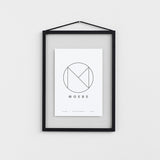 Black Aluminium Frame A4, Moebe
