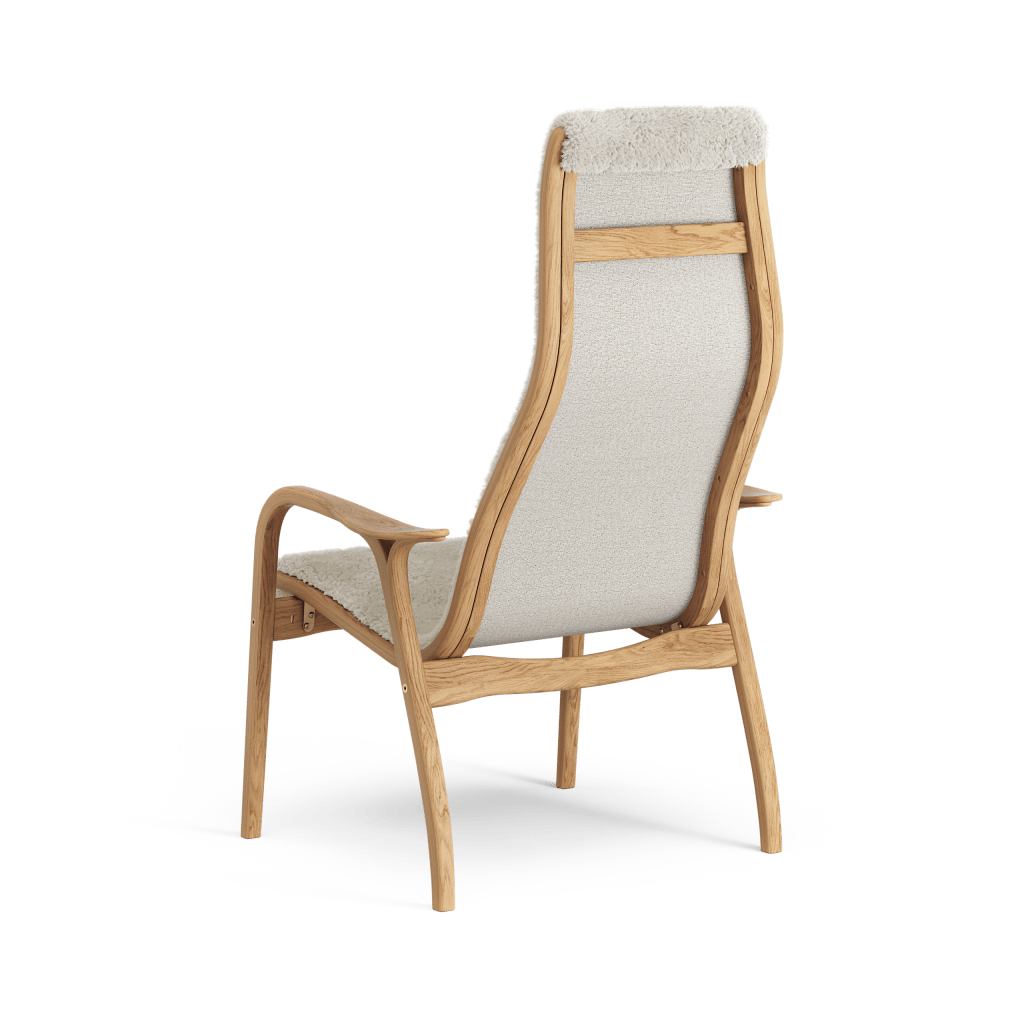 Lamino Easy Chair Oak Moonlight Sheepskin, Swedese